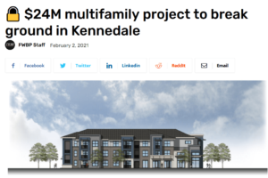 24M multifamily project to break ground in Kennedale.